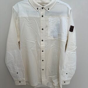 Men's Cream Button-Up Shirt